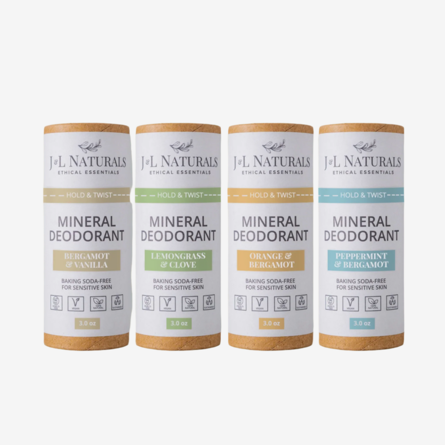 Mineral (Baking Soda-Free) Deodorant Bundle (4-Pack)