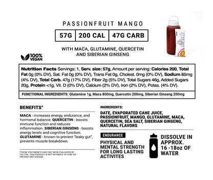 Passionfruit Mango Endurance Drink w/Adaptogens