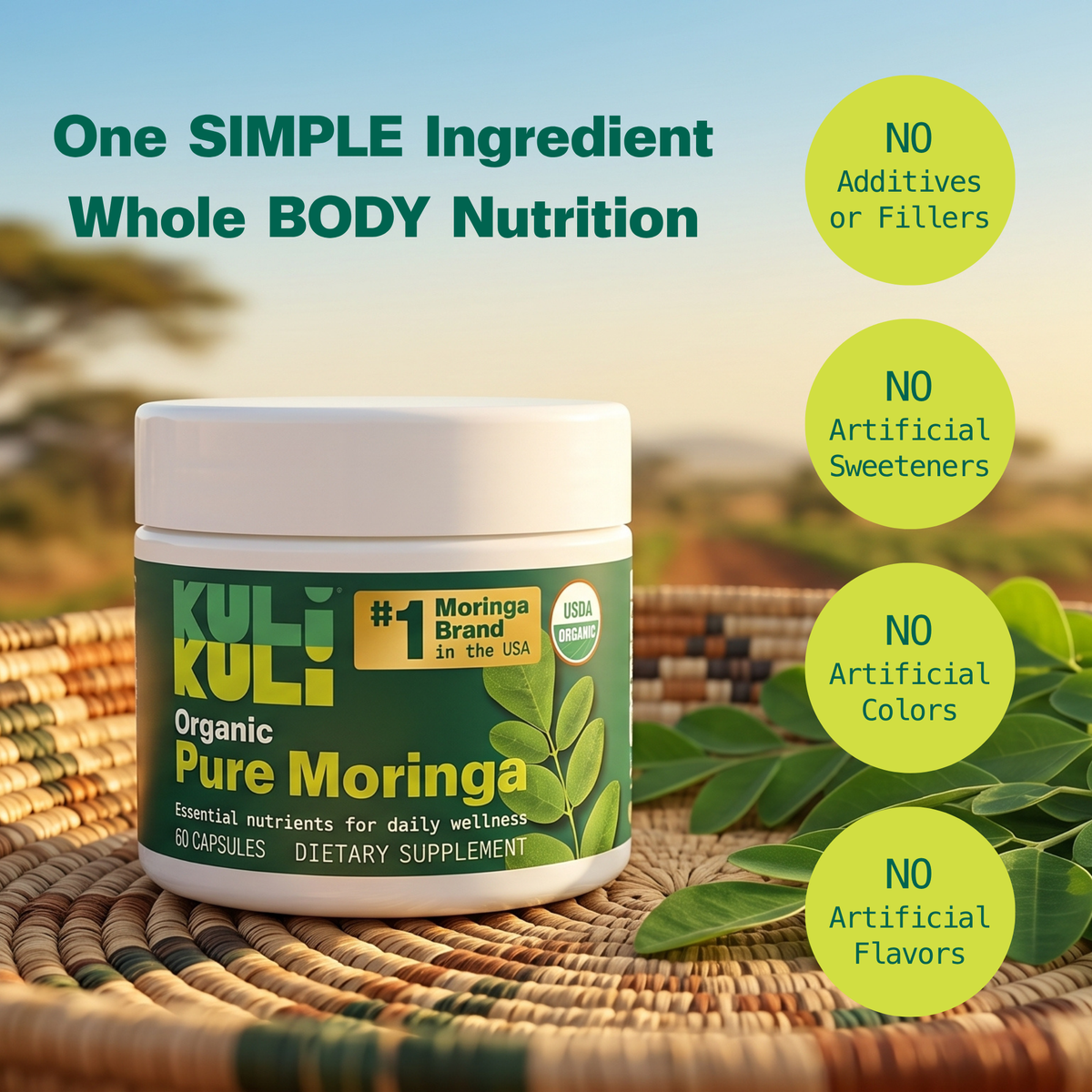 Pure Moringa Capsules for Energy